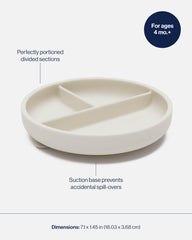 Lalo suction plates suction-base demonstrates secure grip during feeding.
