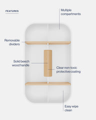 Lalo The Caddy inside compartments coconut offer tidy, modular organization