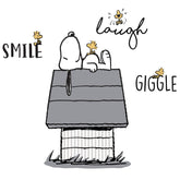 Lambs & Ivy Classic Snoopy doghouse decals create a playful nursery mural.