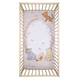 Lambs and Ivy Pooh photo-op crib sheet featuring Pooh and friends for cozy nursery charm