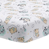 Lambs & Ivy Winnie the Pooh Hugs crib sheet features Pooh, Tigger, and Piglet for cozy nursery.
