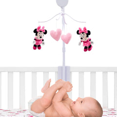 Lambs & Ivy Minnie dress and bow in pink polka dot velour.