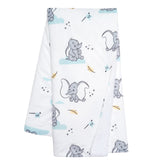 Lambs & Ivy Dumbo blanket front view with plush minky fabric for cuddles.