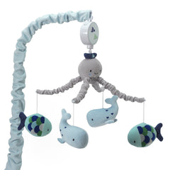 Lambs & Ivy Oceania mobile octopus spins gently for calming bedtime.