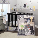 Lambs & Ivy Star Wars quilt with Yoda applique for cuddly bedtime moments