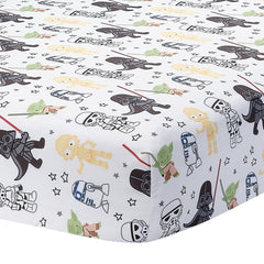 Lambs & Ivy Star Wars crib skirt finishes the crib with character charm