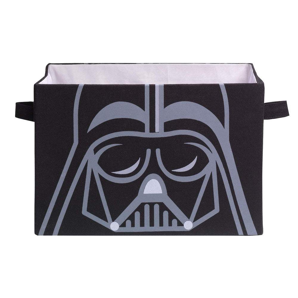 Lambs & Ivy Darth Vader foldable storage bin front view ideal for toy organization.