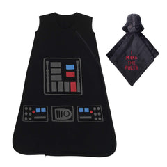 Lambs and Ivy Darth Vader wearable blanket front panel print for cozy baby sleep