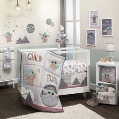 Lambs & Ivy four-sheet set is easy to apply and remove, protecting walls.