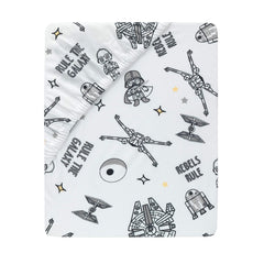 Lambs & Ivy Star Wars R2-D2 print easy-care option for busy parents.