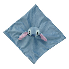 Lambs & Ivy Stitch lovey demonstrates 12x12 size for on-the-go comfort.
