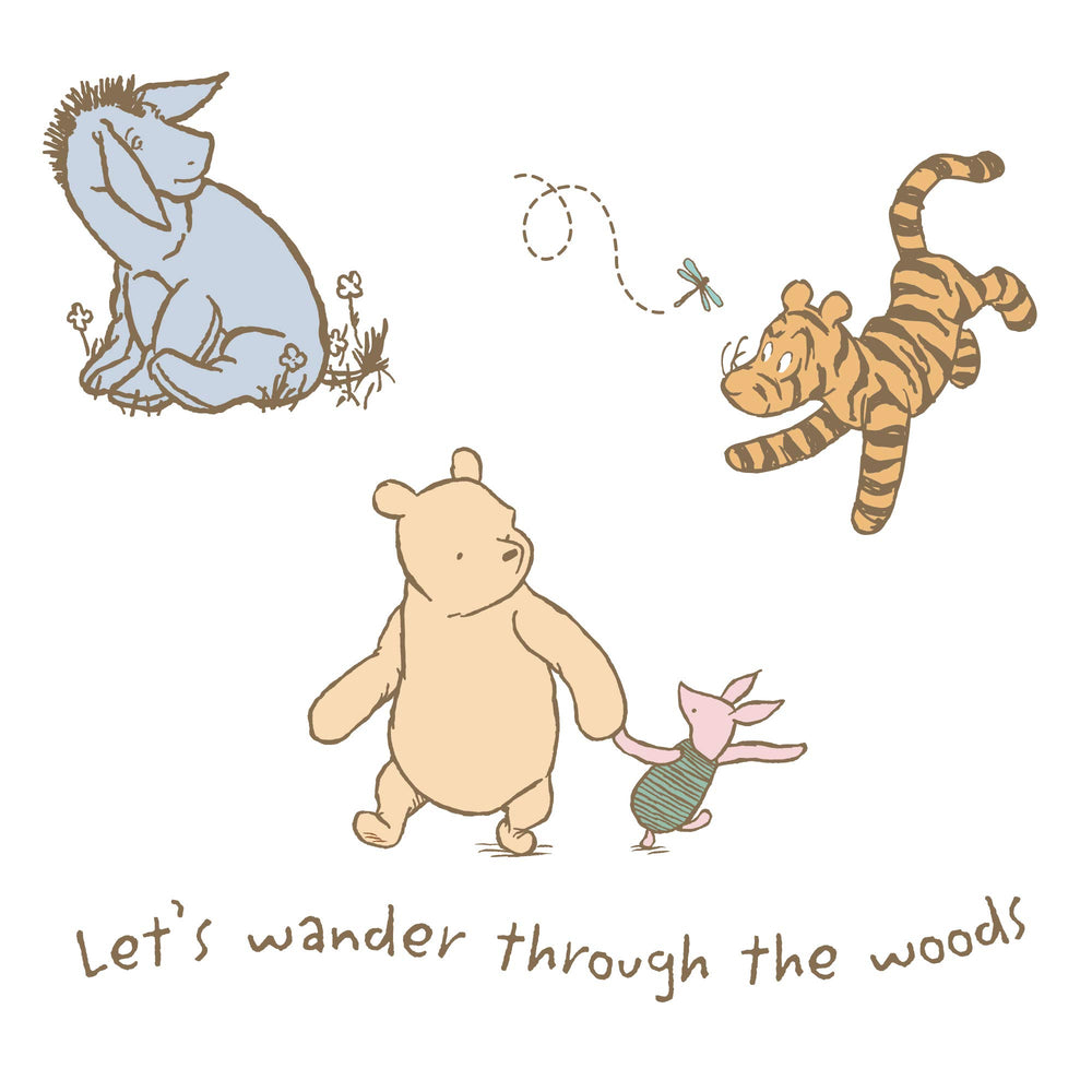 Lambs & Ivy Storytime Pooh wall decal set with Disney characters for a nursery accent.