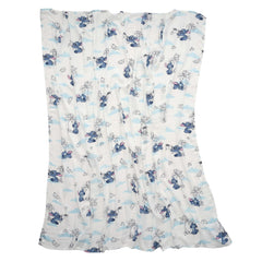 Lambs & Ivy swaddle blanket close-up texture—breathable viscose muslin for year-round comfort.