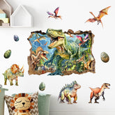 Lamkidle dinosaur wall decals sheet brightens kids' walls with a large watercolor design.