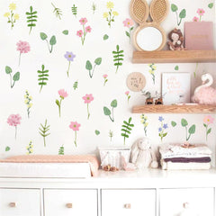 Lamkidle watercolor wildflower pattern closeup shows delicate petals for charming decor.
