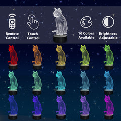 Lampeez 3D Cat Lamp acrylic panel reveals vivid kitten illusion