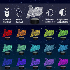 Lampeez 3D illusion lamp acrylic panel glows in 16 colors.