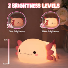 Lampeez axolotl night light offers a cute dorm-room gift with modern style.