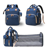 Lamroro diaper bag with changing-station foldable pad for easy on-the-go diaper changes.