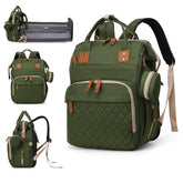 Lamroro diaper bag with changing-station folding pad for on-the-go nursery setup