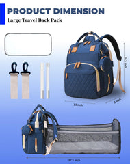 Lamroro diaper bag waterproof 900D Oxford fabric resists rain and spills.