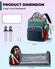 Lamroro diaper bag waterproof 900D fabric resists rain and spills.