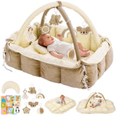 Lanabuna 5-in-1 baby play gym full setup supports sensory exploration