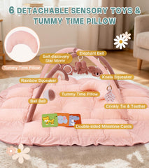 Lanabuna detachable toys high contrast pink invite visual tracking play.