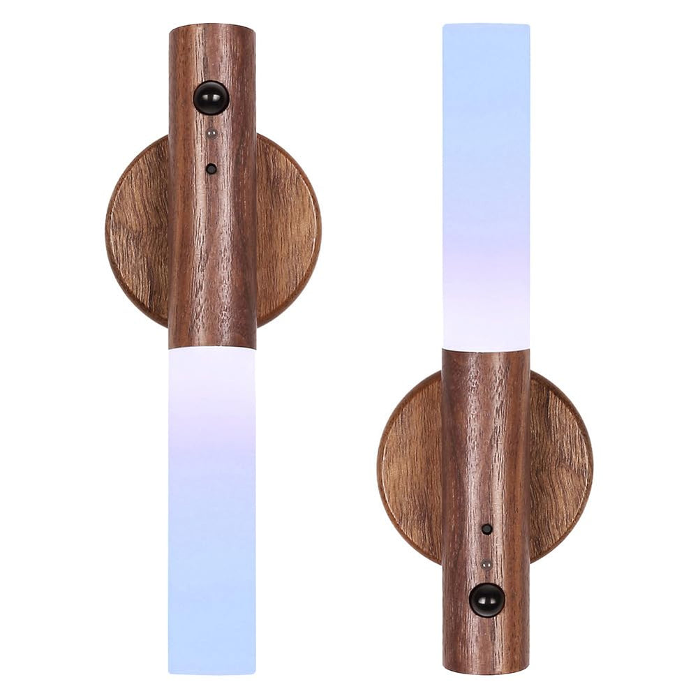 LANDGOO rechargeable wooden night light in crib setup offers safe, gentle illumination for bedtime routines.