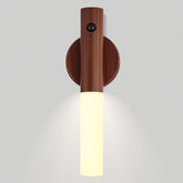 LANDGOO wooden nursery night light shows natural wood grain for cozy ambiance.