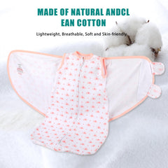 LANDICI newborn sleep sack leg zip pocket enables easy diaper changes