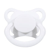 Landofgenie adult shield moon pacifier white, soothing comfort in a soft silicone design