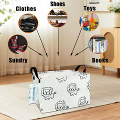 LANGYASHAN storage bin folded for compact storage and easy stowage.