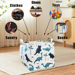 LANGYASHAN foldable storage bin showing collapsible design for compact closet storage.