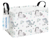 LANGYASHAN Rainbow Unicorn storage bin front view for toy organization