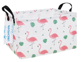 LANGYASHAN rectangular storage bin opened showcasing Rec Leaf Flamingo design for toy organization