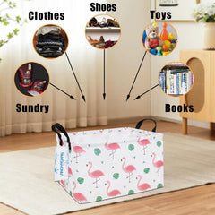 LANGYASHAN toy bin in kids' room with Flamingo print adds cheerful decor