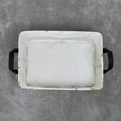 LANGYASHAN rectangular storage bin durable canvas fabric supports standing structure.