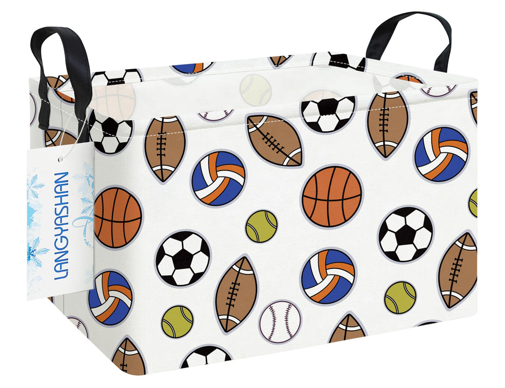 LANGYASHAN rectangular storage bin front view highlights upright shape for toy organization