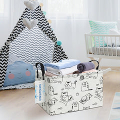 LANGYASHAN storage bin with thick handles for easy transport