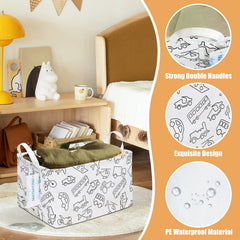 LANGYASHAN rectangular storage bin thick handles close-up for comfortable transport.