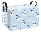 LANGYASHAN snowman storage basket front view helps organize toys neatly.