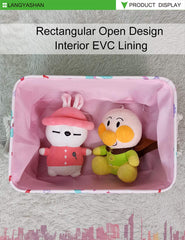 LANGYASHAN toy bin in a nursery keeps books and plush within reach.