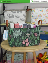 LANGYASHAN toy bin organizer shown on a shelf saving space and tidying toys.