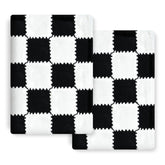 LANLISA checkered baby blanket two-pack full view showing cozy 28x40 inch size