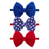 Lanmerry 4th of July hair bows red on baby head for comfortable festive wear