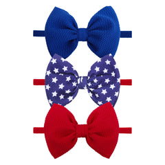 Lanmerry 4th of July hair bows red on baby head for comfortable festive wear