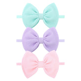 Lanmerry baby bows in light blue with 4-5 inch size for everyday outfits