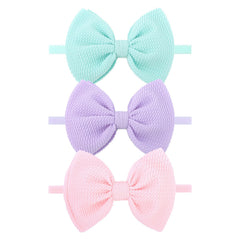 Lanmerry baby bows in light blue with 4-5 inch size for everyday outfits