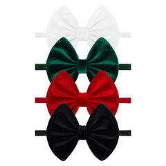 Lanmerry baby headbands front view Christmas set showing festive velvet bows for photos